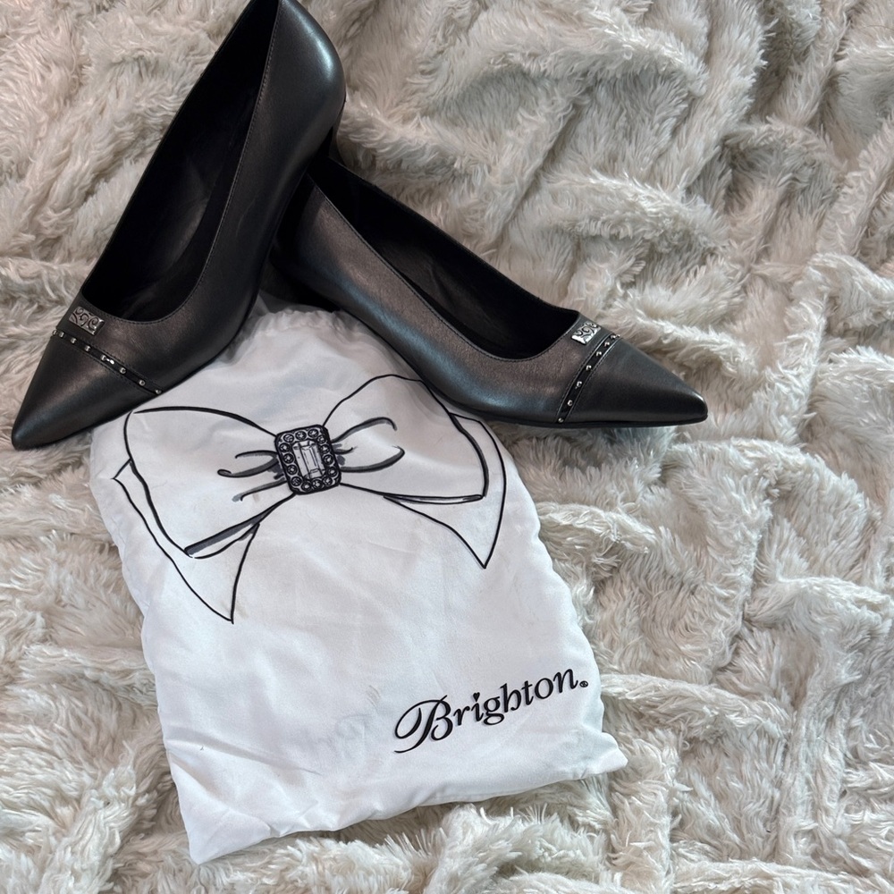 Brighton Black Embellished Flats